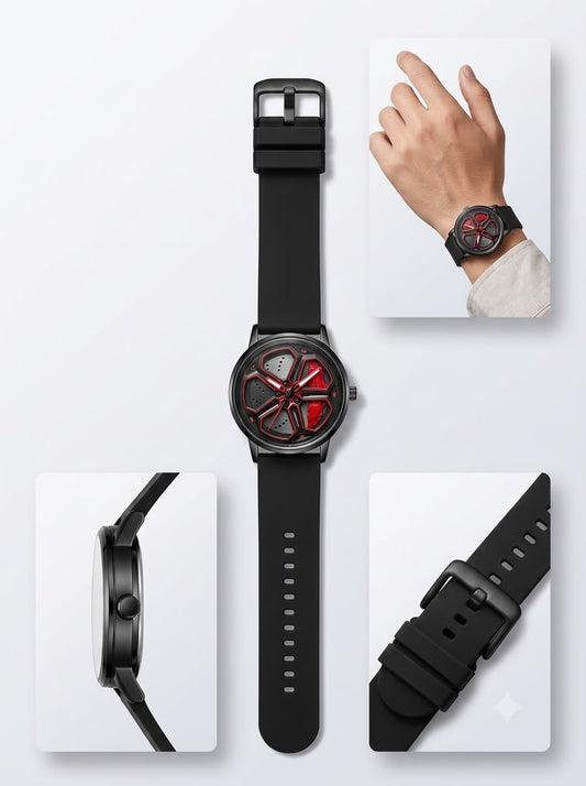 Performance Rimline Sport Watch – 360° Rotating Wheel Dial