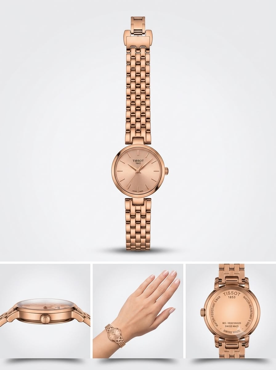 Minimalist Rose Gold-Tone Ladies Watch