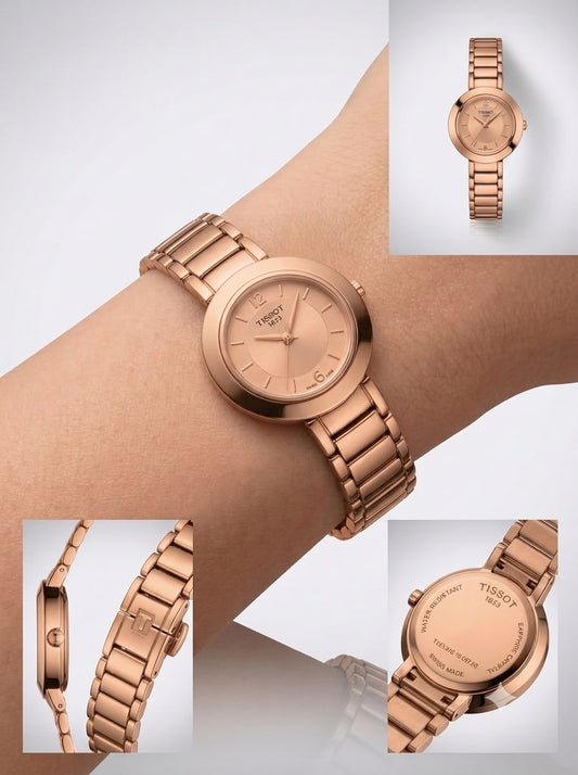 Classic Round Rose Gold-Tone Ladies Watch