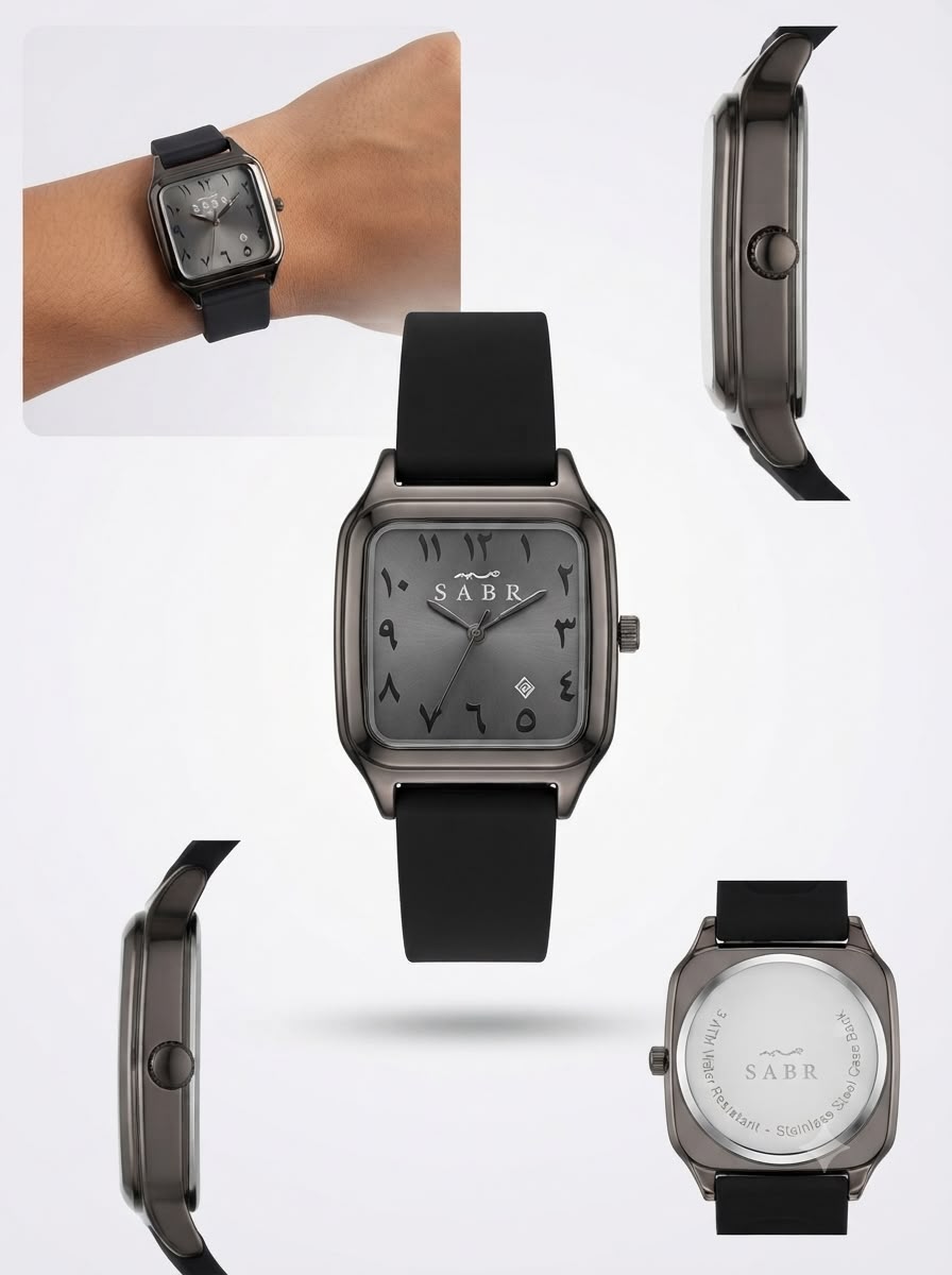 Square Arabic Dial Minimalist Watch – Sleek Matte Finish