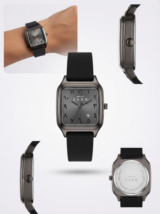 Square Arabic Dial Minimalist Watch – Sleek Matte Finish