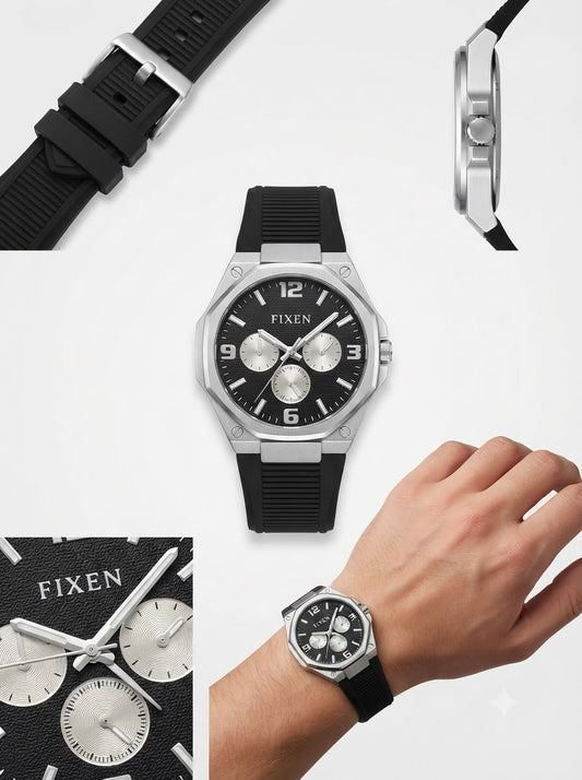 Fixen Sport Chronograph Performance Watch – Textured Silicone Series