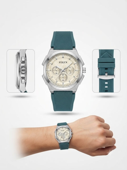 Fixen Textured Chronograph Sport Watch – Integrated Performance Strap