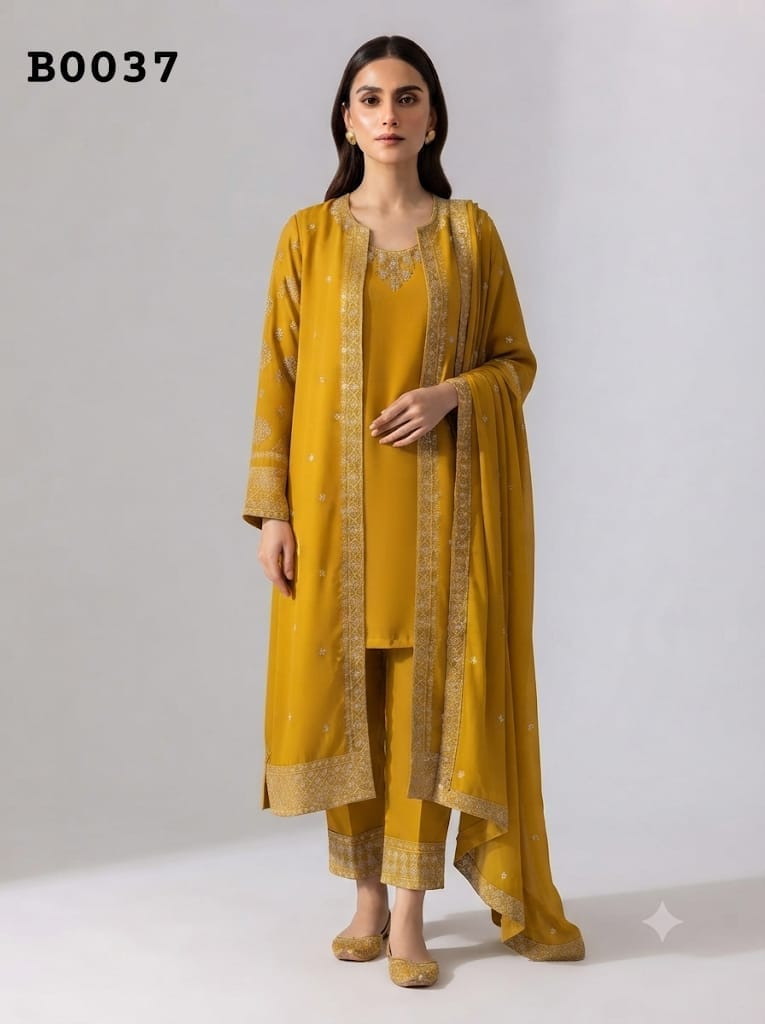 kurta with palazzo suit B0037