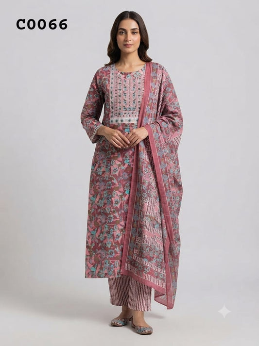 Semi cotton salwar suit C0066