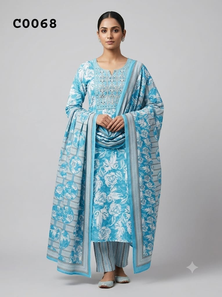 Semi cotton salwar suit C0068
