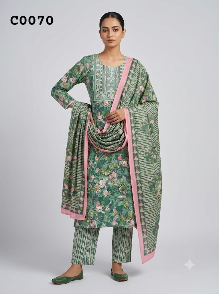 Semi cotton salwar suit C0070