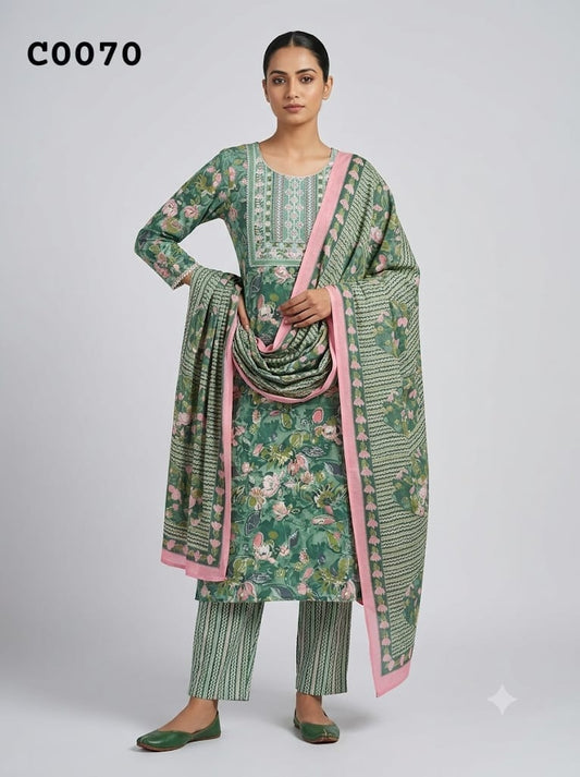 Semi cotton salwar suit C0070