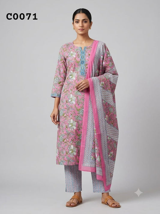 Semi cotton salwar suit C0071