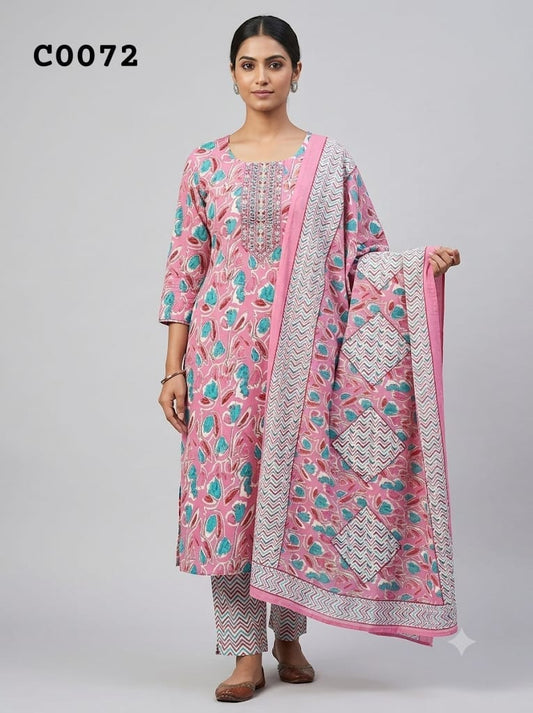 Semi cotton salwar suit C0072