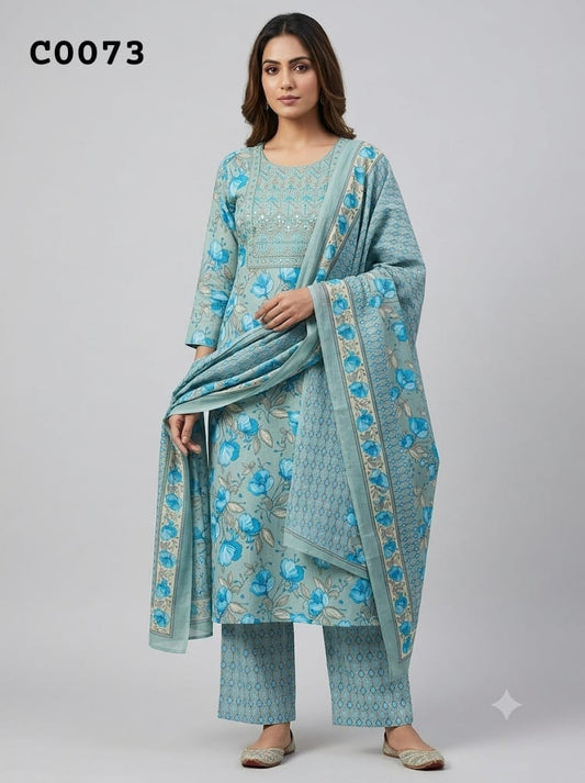 Semi cotton salwar suit C0073