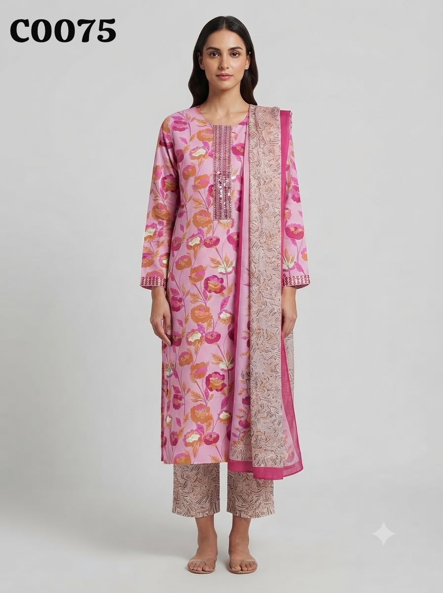 Semi cotton salwar suit C0075