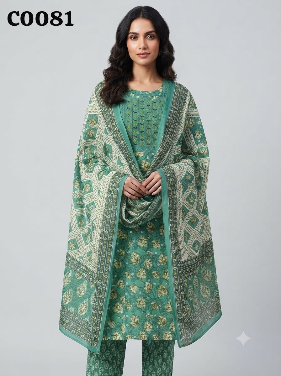 Semi cotton salwar suit C0081