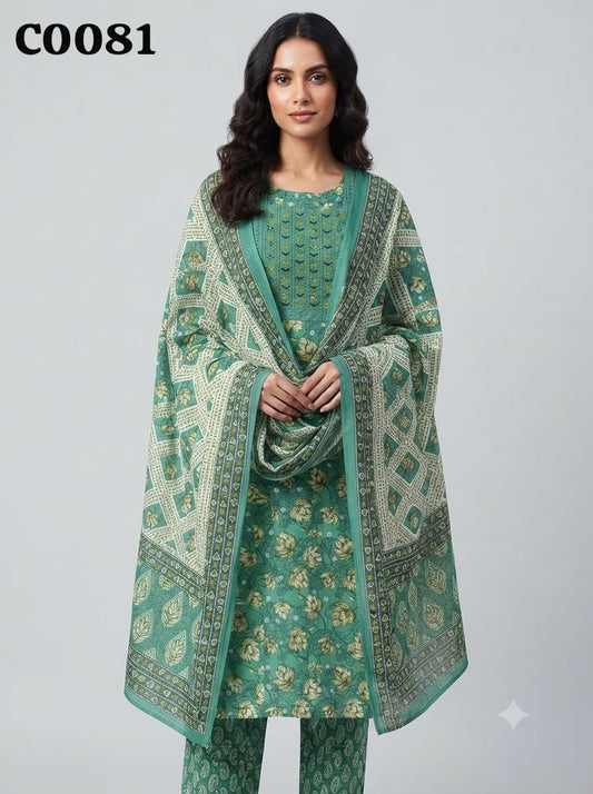 Semi cotton salwar suit C0081