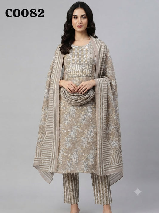 Semi cotton salwar suit C0082