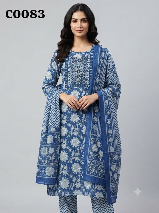 Semi cotton salwar suit C0083