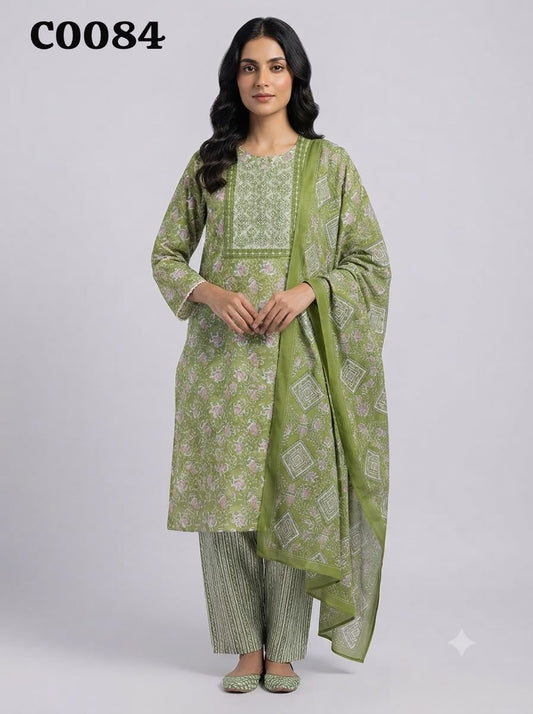Semi cotton salwar suit C0084