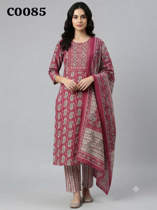 Semi cotton salwar suit C0085