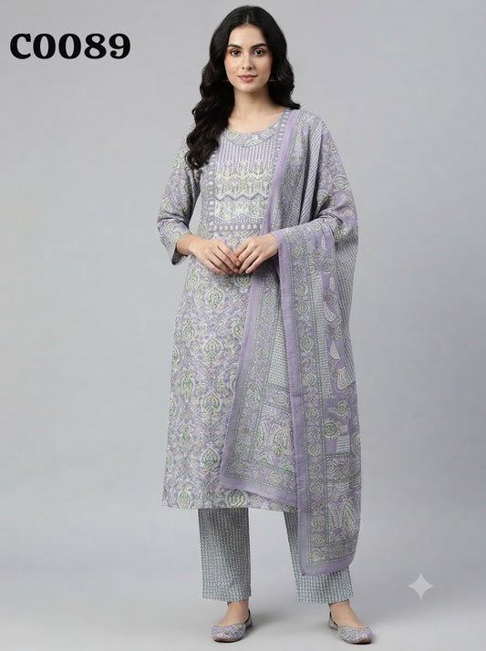 Semi cotton salwar suit C0089