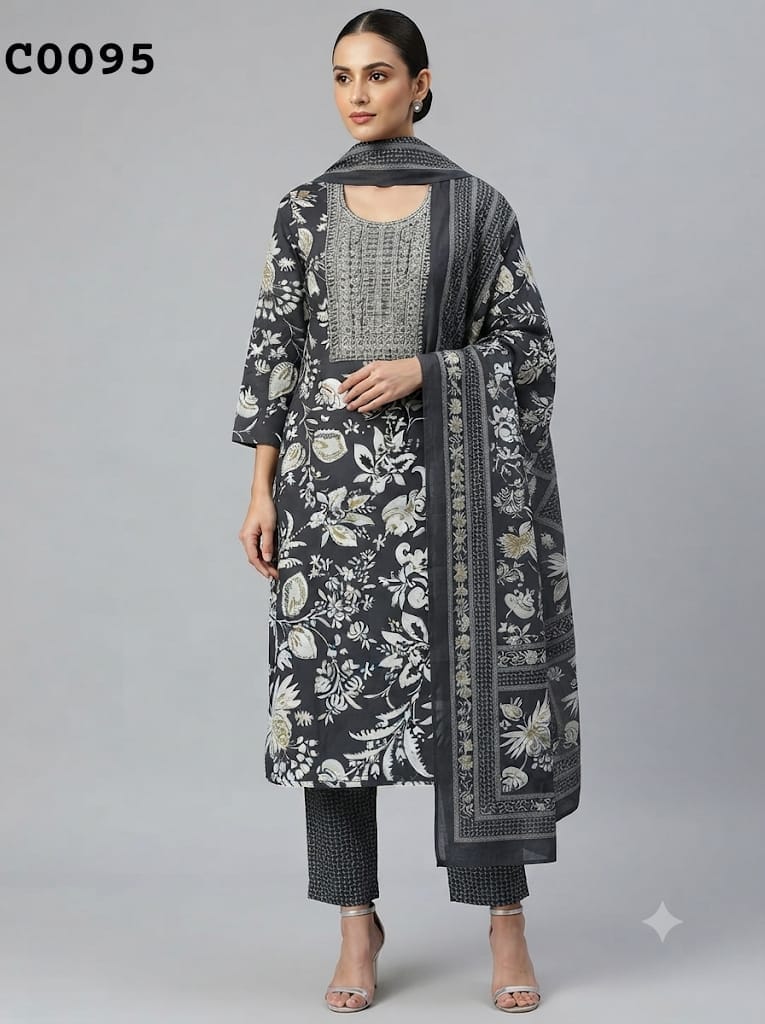 Semi cotton salwar suit C0095