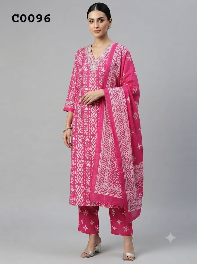Semi cotton  salwar suit C0096
