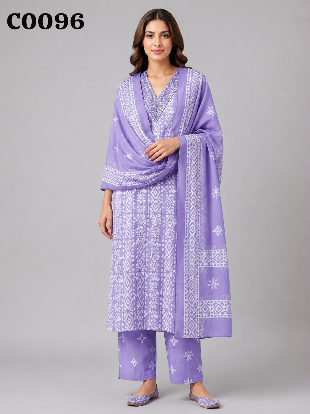 Semi cotton  salwar suit C0096