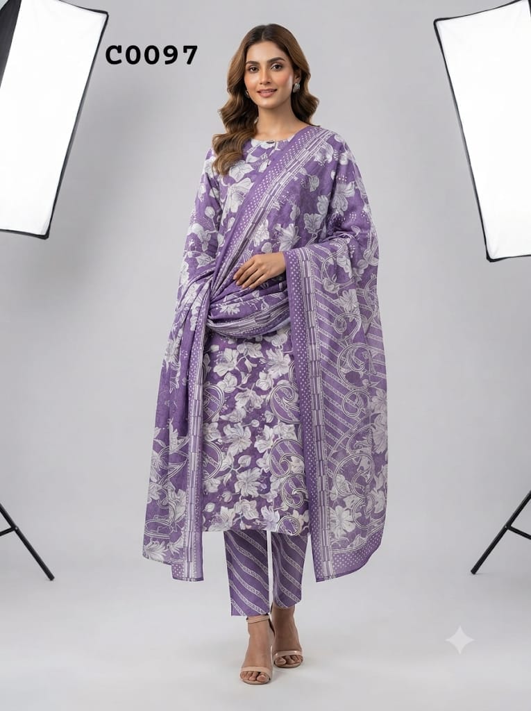 Semi cotton salwar suit C0097