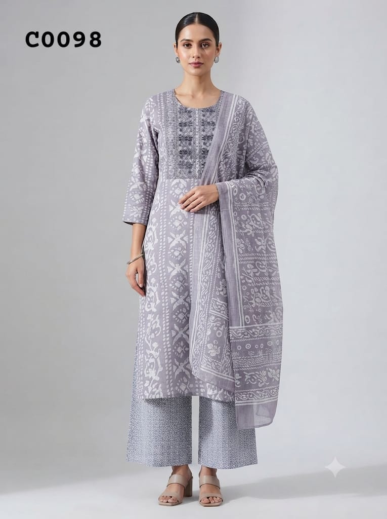 Semi cotton salwar suit C0098
