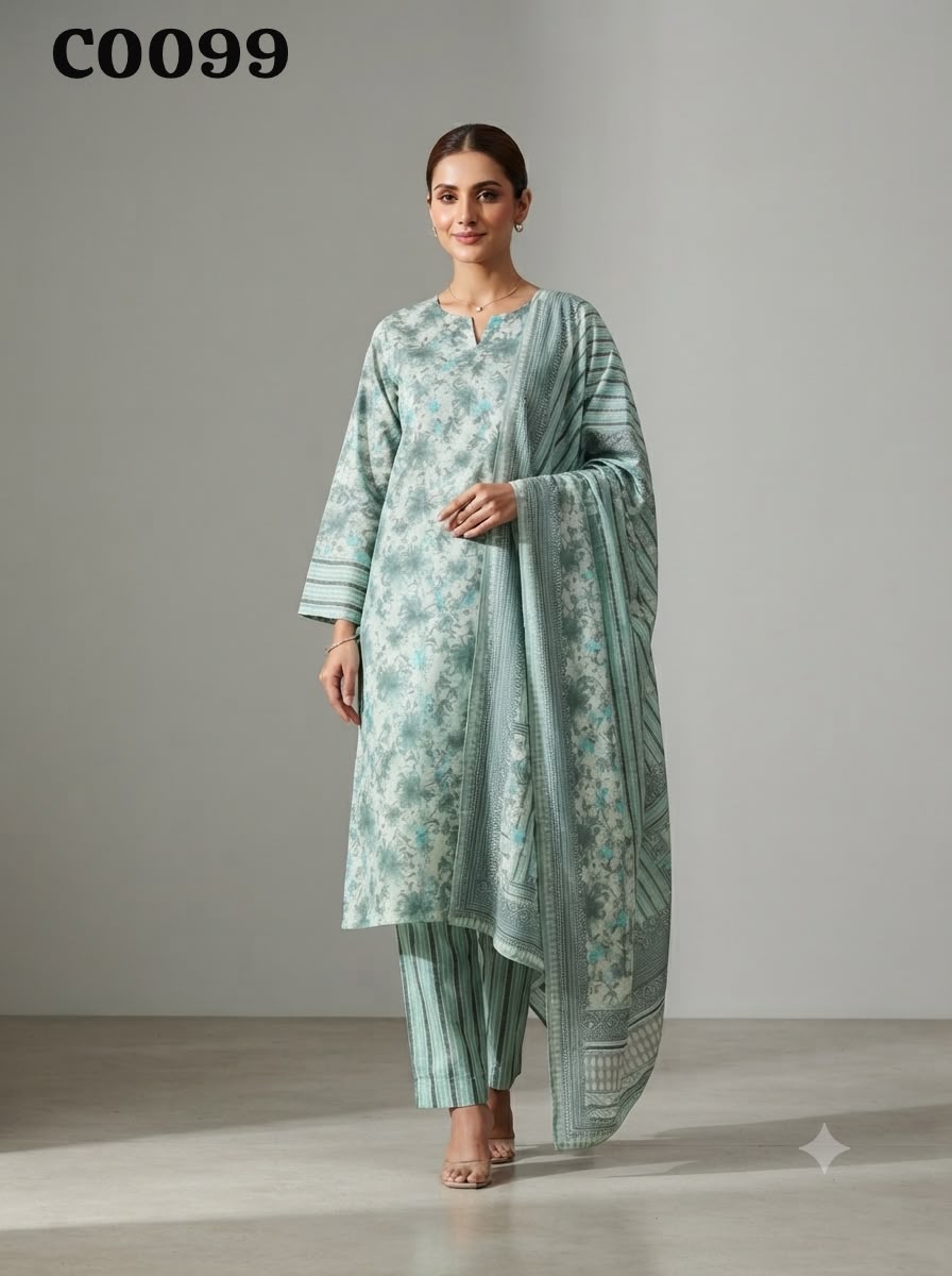 Semi cotton salwar suit C0099
