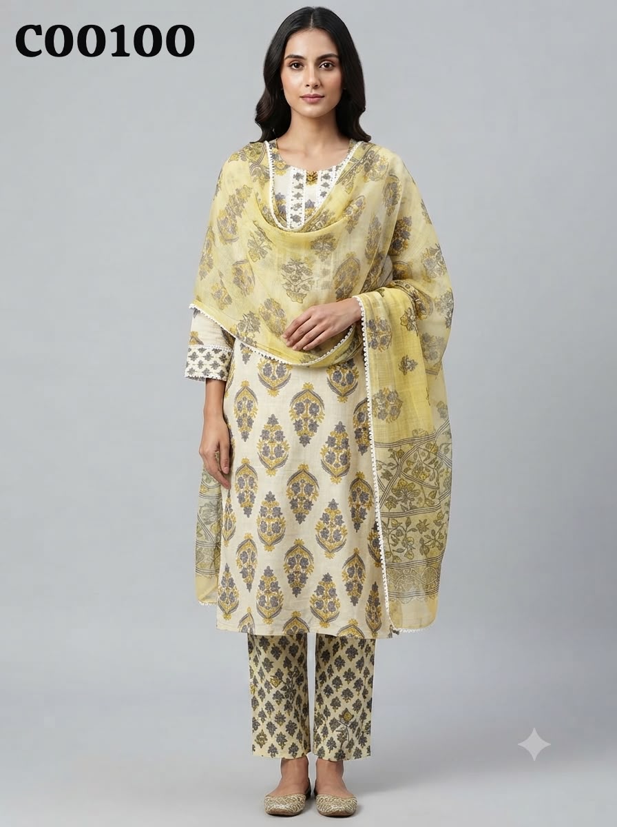 Semi cotton salwar suit C00100