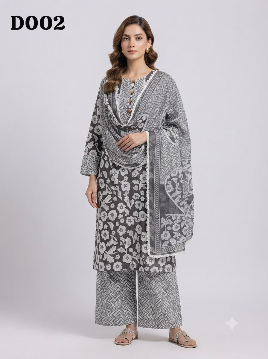 Semi cotton salwar suit D002