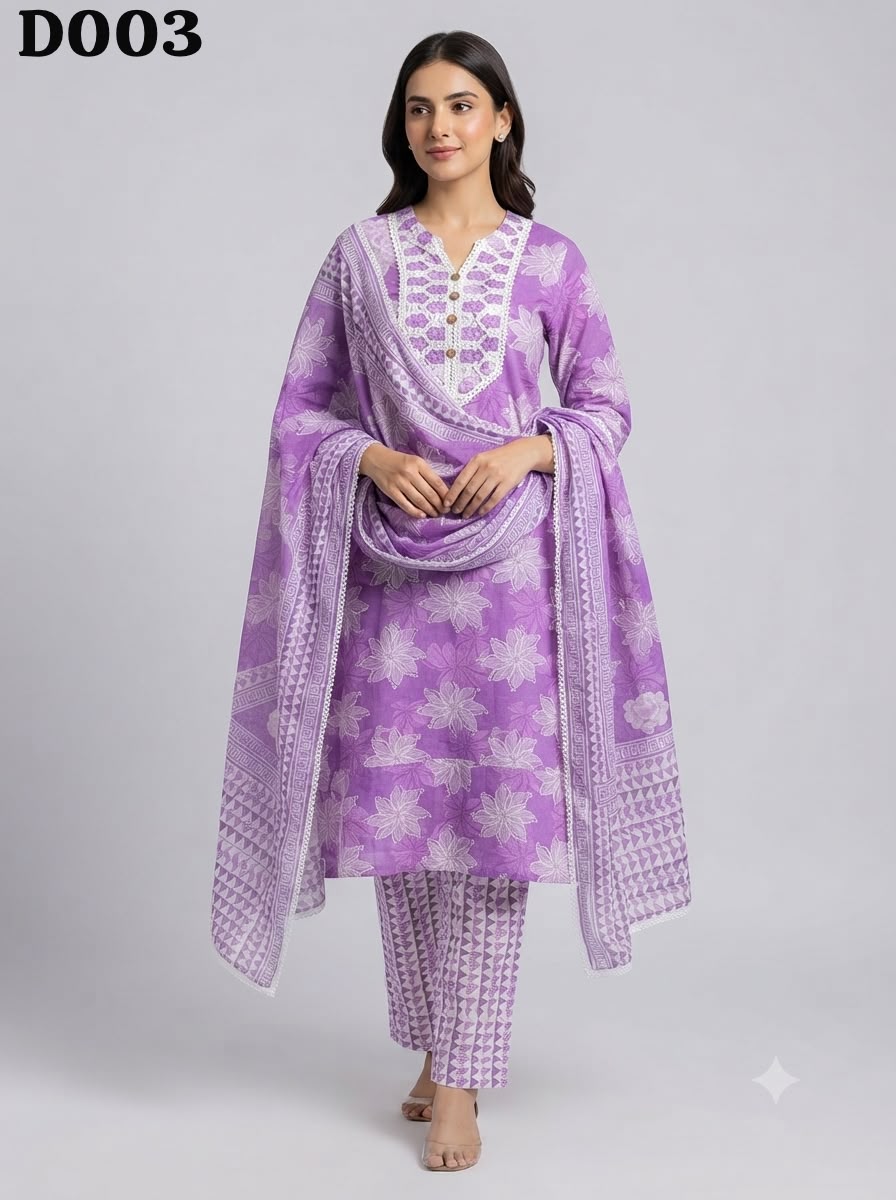 Semi cotton salwar suit D003