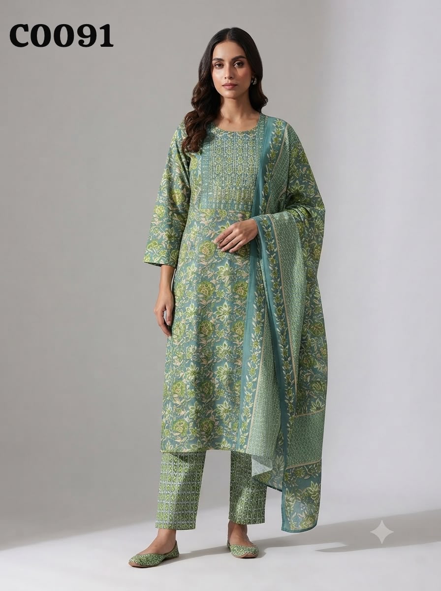 Semi cotton salwar suit C0091
