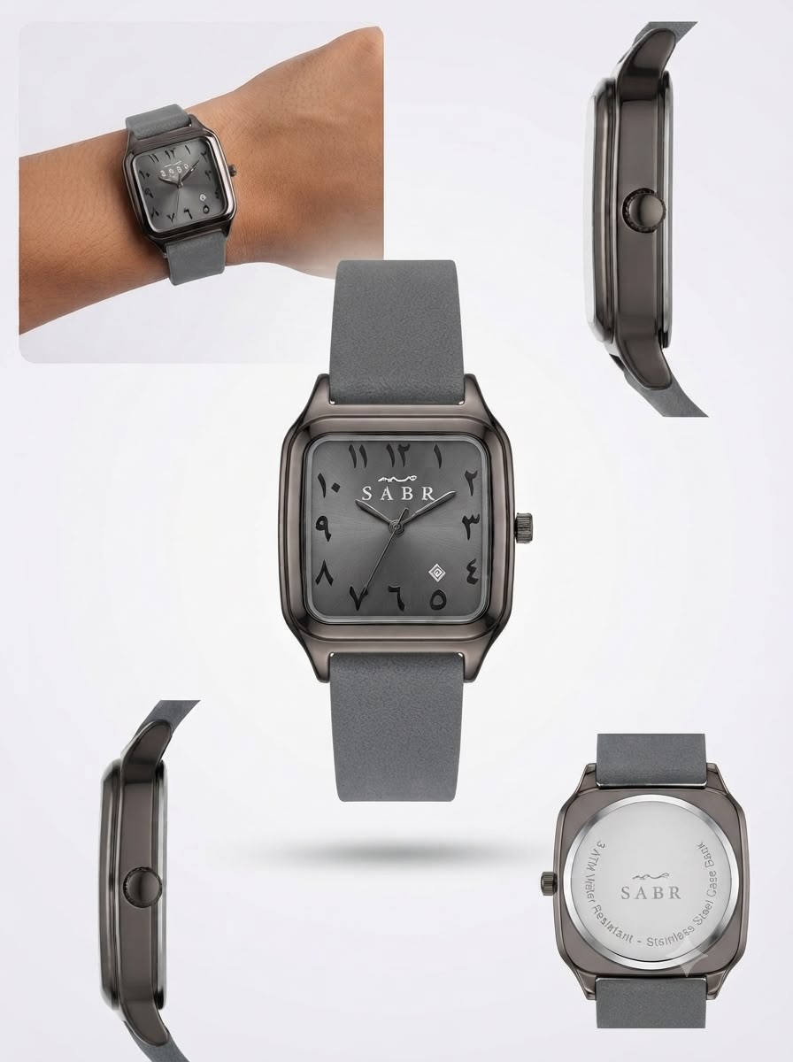 Square Arabic Dial Minimalist Watch – Sleek Matte Finish
