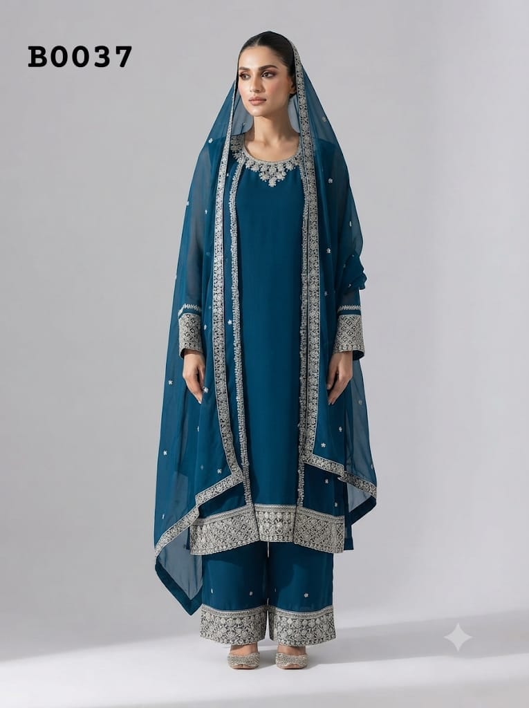 kurta with palazzo suit B0037