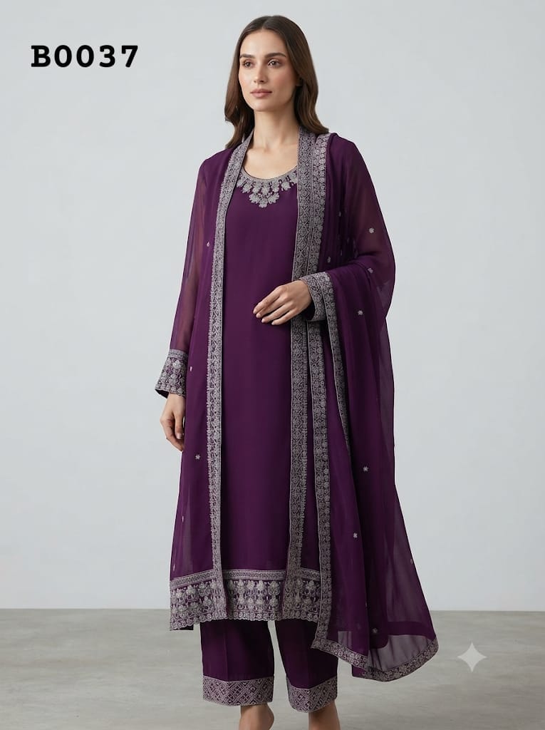 kurta with palazzo suit B0037