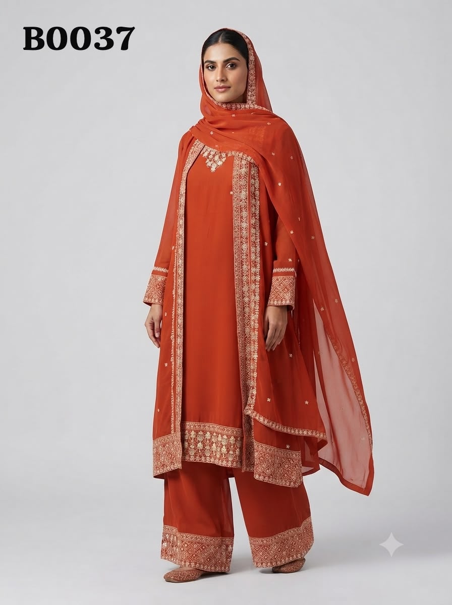 kurta with palazzo suit B0037