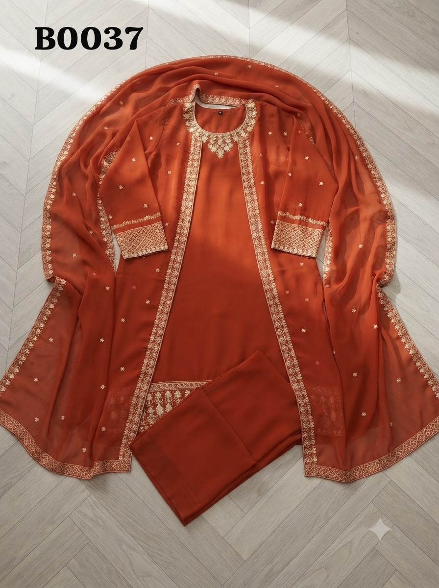 kurta with palazzo suit B0037