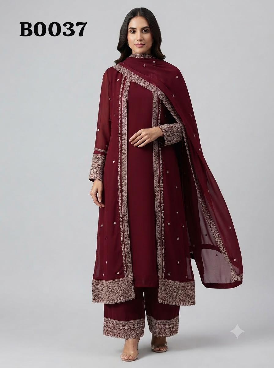 kurta with palazzo suit B0037