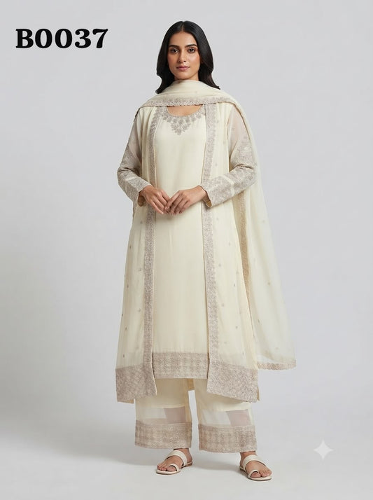 kurta with palazzo suit B0037