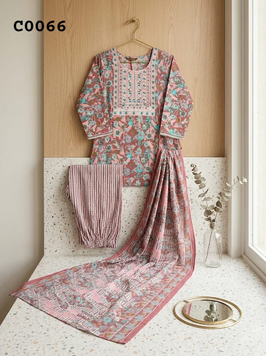 Semi cotton salwar suit C0066
