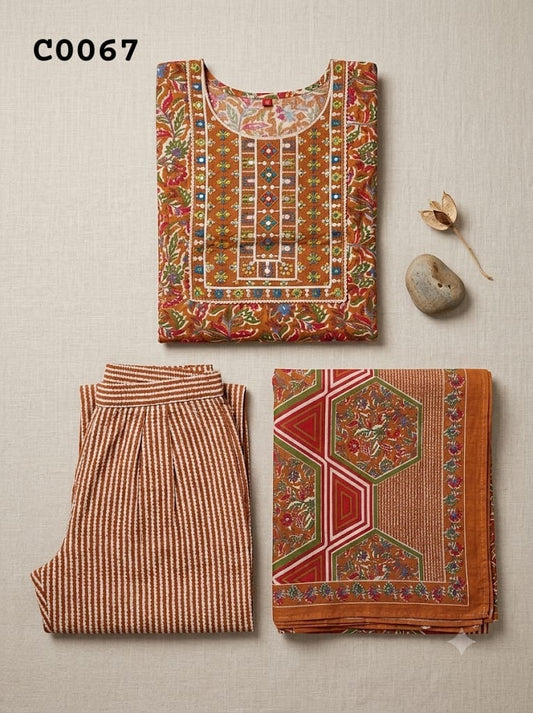 Semi cotton salwar suit C0067