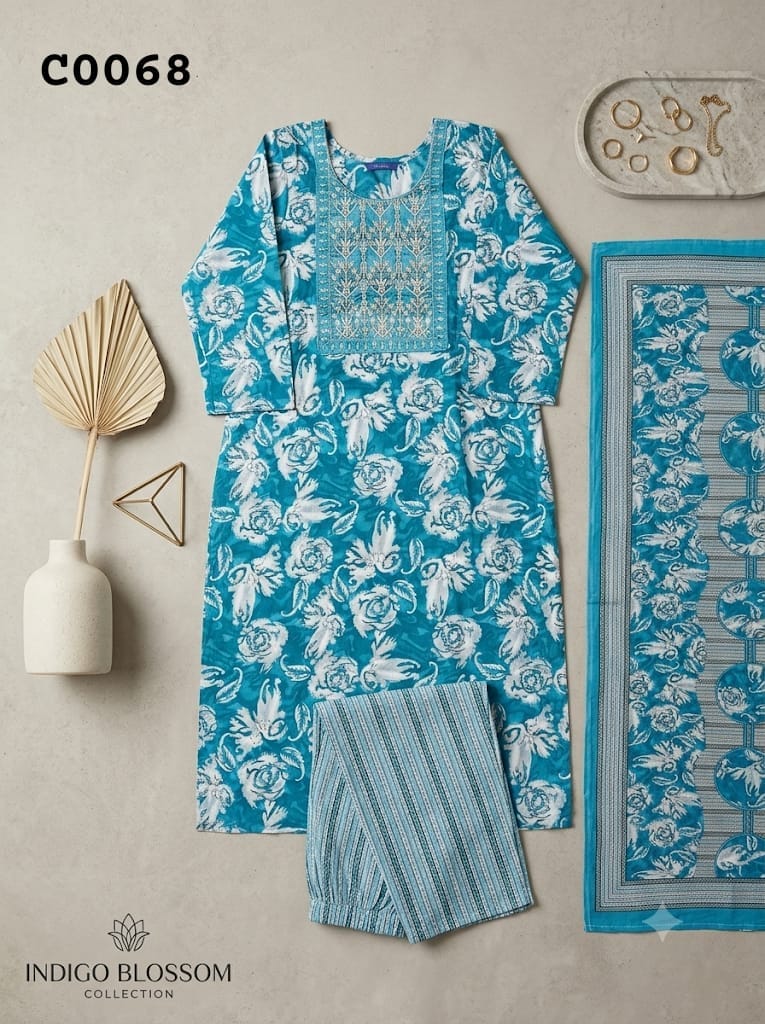 Semi cotton salwar suit C0068
