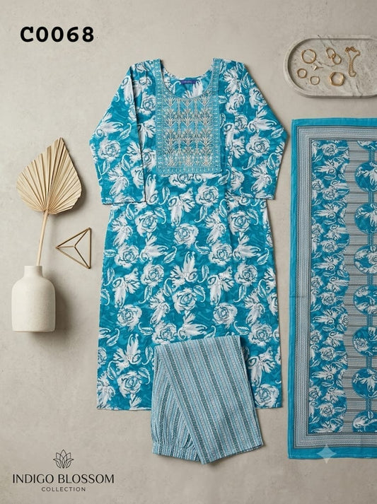 Semi cotton salwar suit C0068