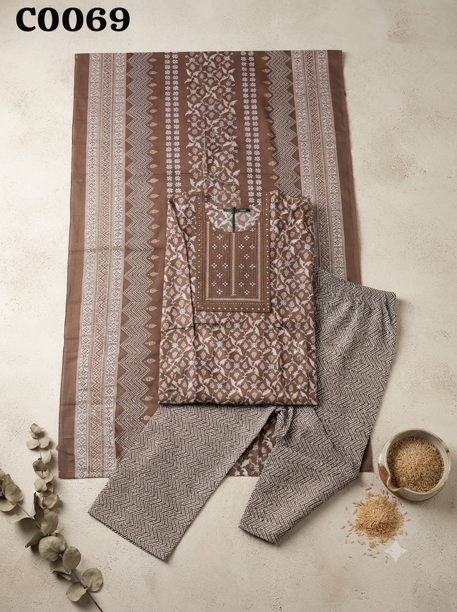 Semi cotton salwar suit C0069