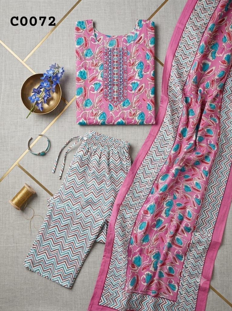 Semi cotton salwar suit C0072