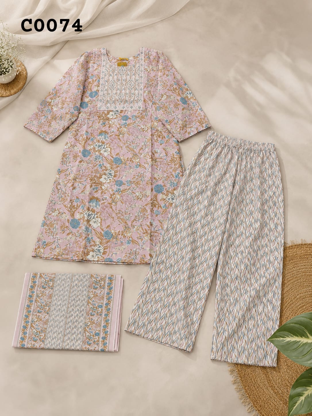 Semi cotton salwar suit C0074