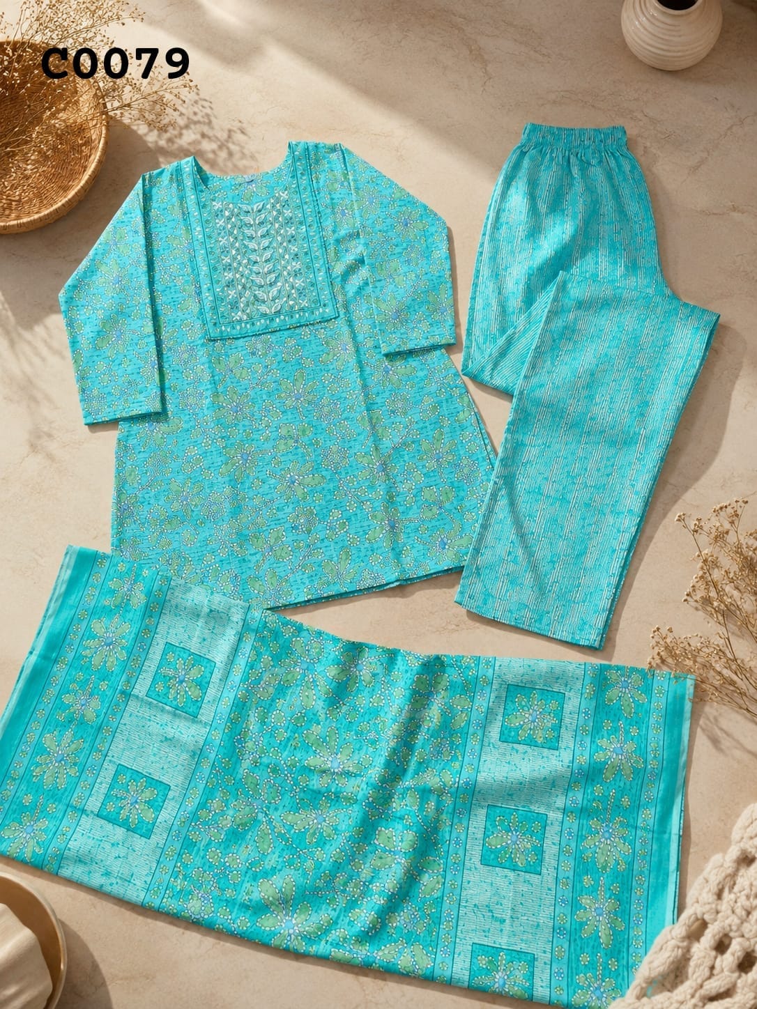 Semi cotton salwar suit C0079