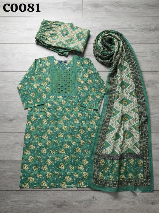 Semi cotton salwar suit C0081