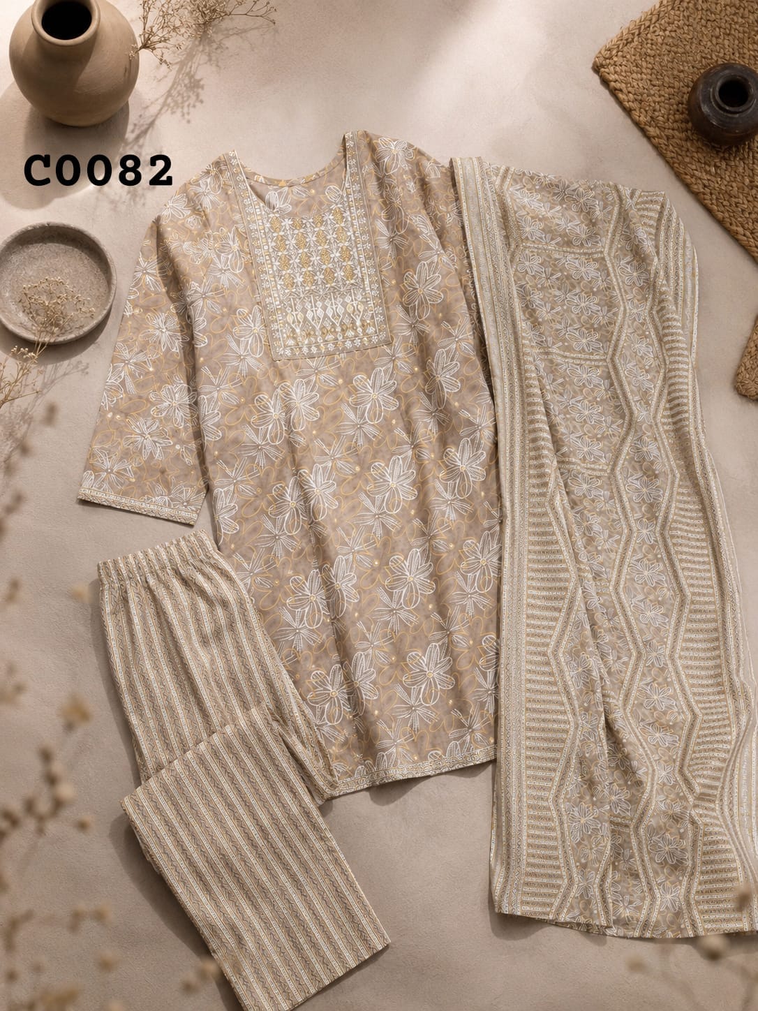 Semi cotton salwar suit C0082